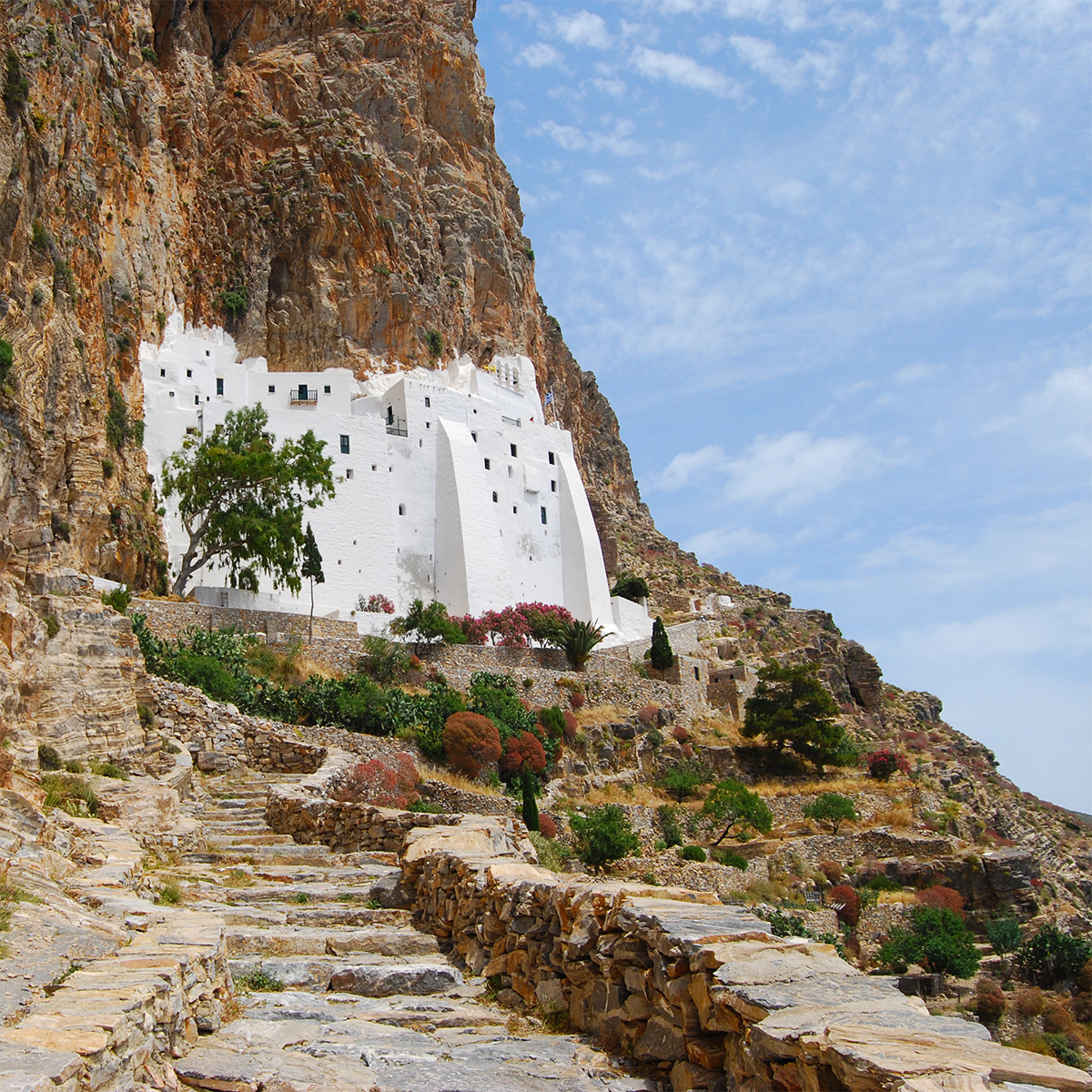 Monastery of Hozoviotissa on Amorgos island Cyclades Greece